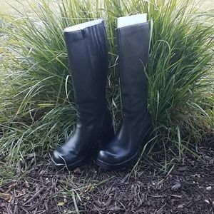 American Eagle, tall black leather boots